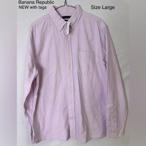 Men’s BANANA REPUBLIC NEW with tags. Long sleeve button-down untucked standard